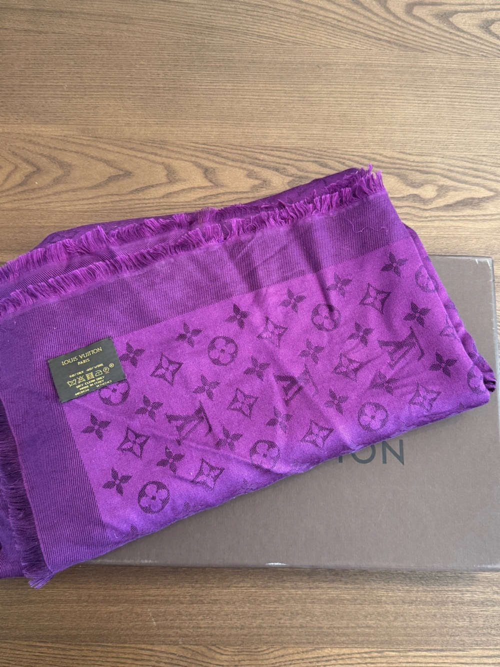 Louis Vuitton Violet Monogram Scarf Wrap
